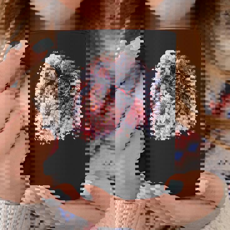 タランチュラ フローラル アートワーク アニマルアート 野生動物 タランチュラ 恋人 コーヒーマグ 面白い贈り物