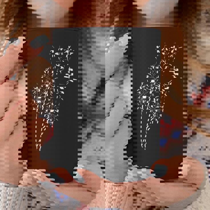 タンポポ バトントワラーの花、花のバトントワリング ツリー コーヒーマグ 面白い贈り物