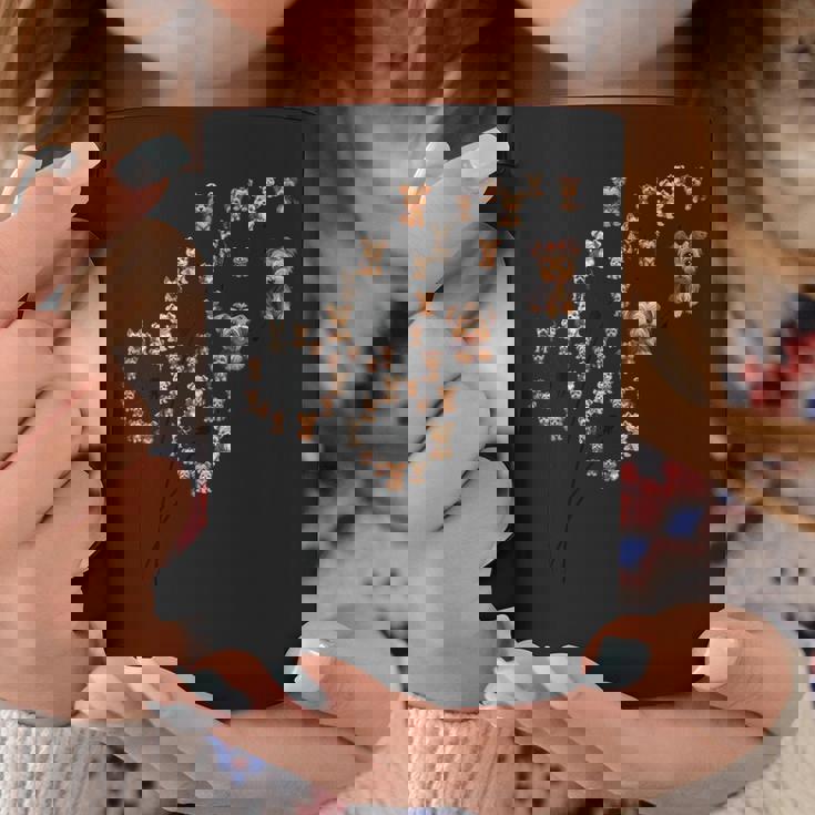 タンポポ ヨークシャー テリアの花、花のヨーキー ツリー コーヒーマグ 面白い贈り物