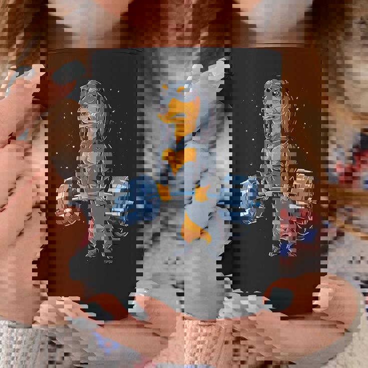 ダックスフント ウェイトリフティング 面白い デッドリフト メンズ フィットネス ジム ギフト コーヒーマグ 面白い贈り物