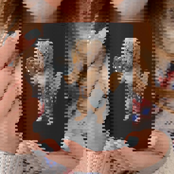 ダックスフンド 犬の筋肉トレーニング ダンベル付き フィットネスジム コーヒーマグ 面白い贈り物