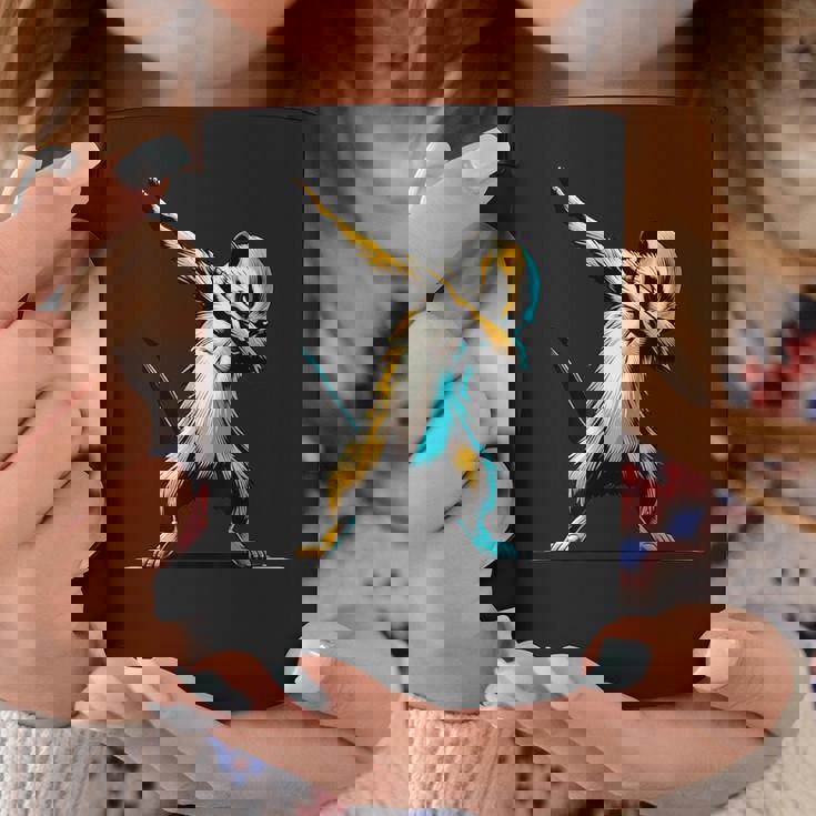 ダビングするミーアキャット 面白いモチーフ 踊るダブ スリケート コーヒーマグ 面白い贈り物