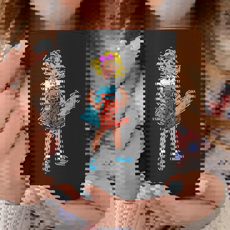 チェーンソー ガール ゴス パンク エモ レトロ ヴィンテージ ホラー 映画ファン コーヒーマグ 面白い贈り物