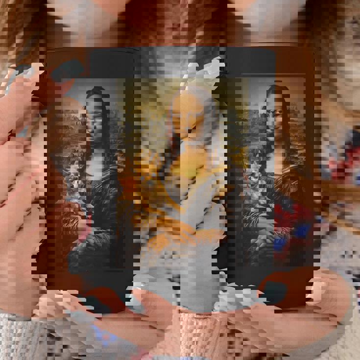 チワワ モナリザ 絵画 アート 犬 ママ お父さん コーヒーマグ 面白い贈り物