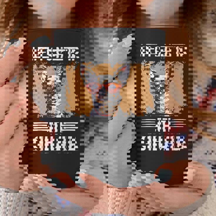 チワワデザイン レディース メンズ チワワ 犬 チワワ 恋人 コーヒーマグ 面白い贈り物