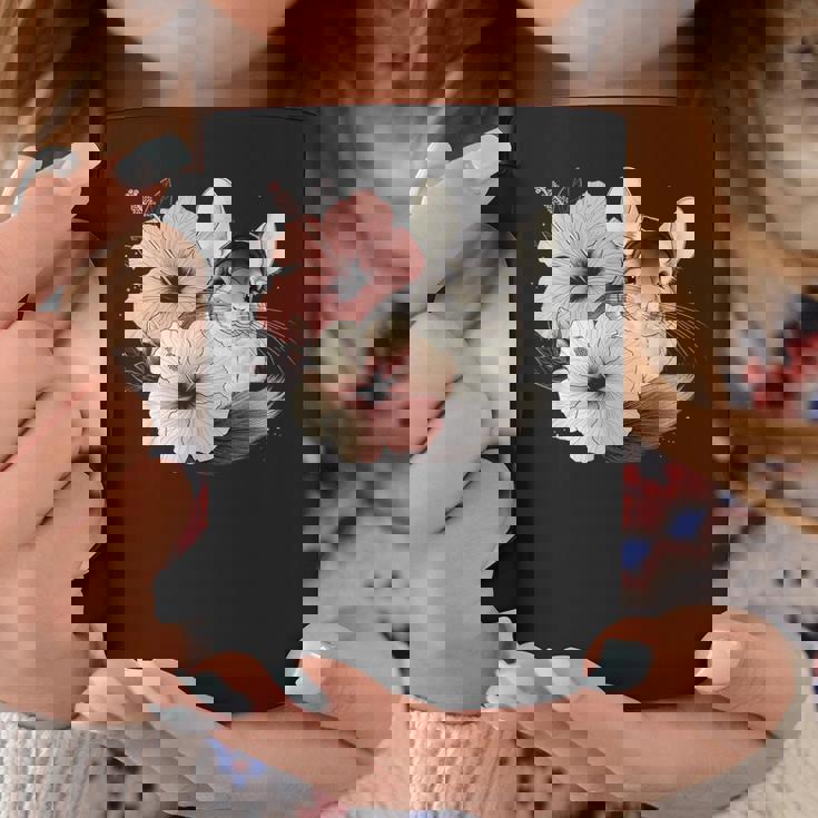 チンチラ ハイビスカス ブルーム ハーモニー フローラル チンチララバーズ コーヒーマグ 面白い贈り物