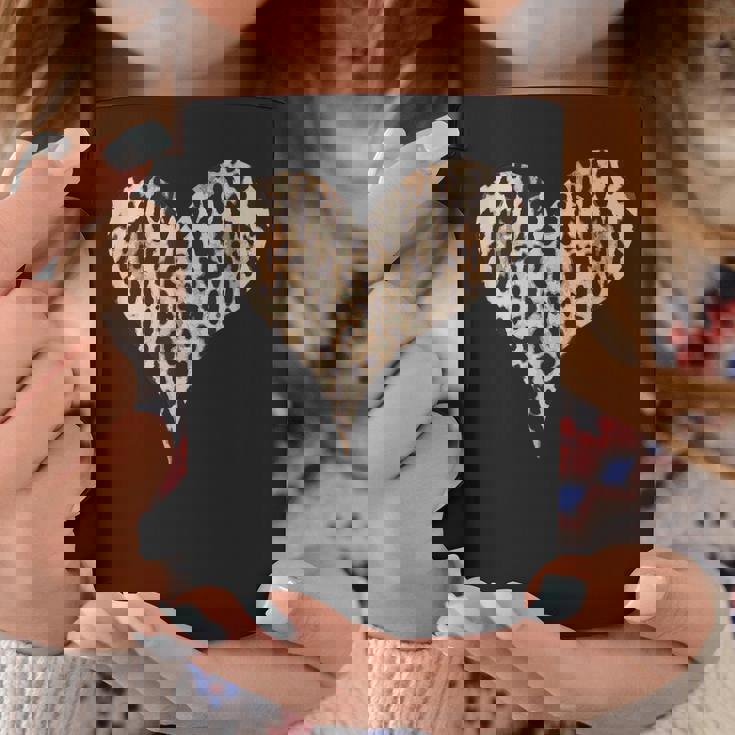 チーター ヒョウ柄 ハート コーヒーマグ 面白い贈り物