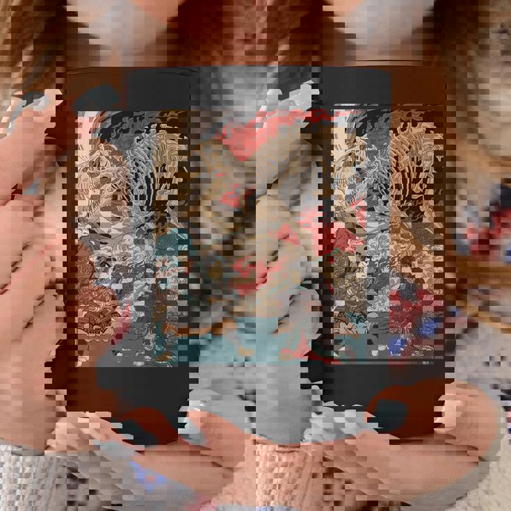 ティラノサウルス浮世絵 コーヒーマグ 面白い贈り物