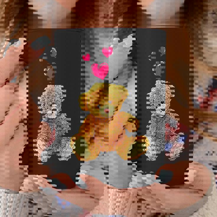 テディベアとハートのかわいいテディベアモチーフ コーヒーマグ 面白い贈り物