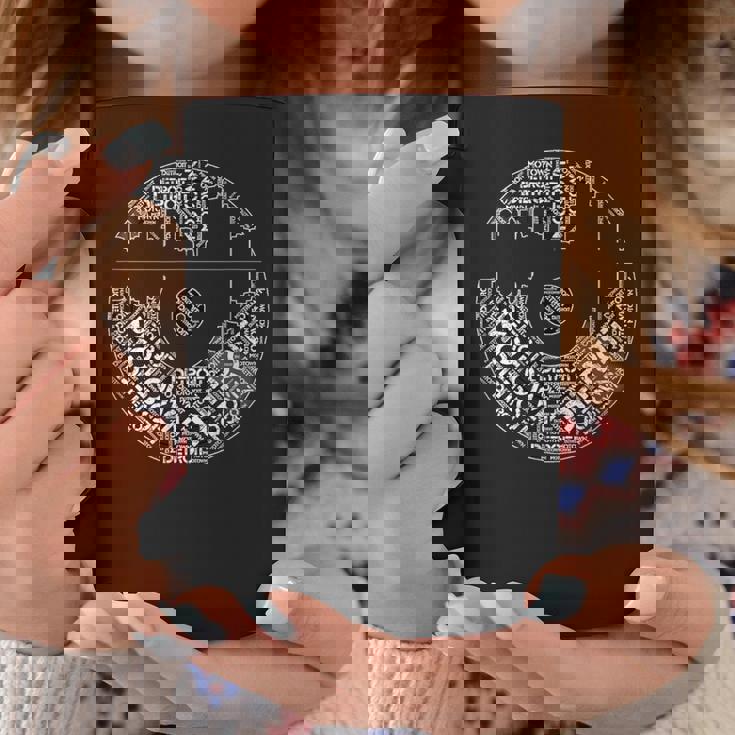 デトロイトスカイラインレコードtシャツ、モータウンレコードtシャツ。 コーヒーマグ 面白い贈り物