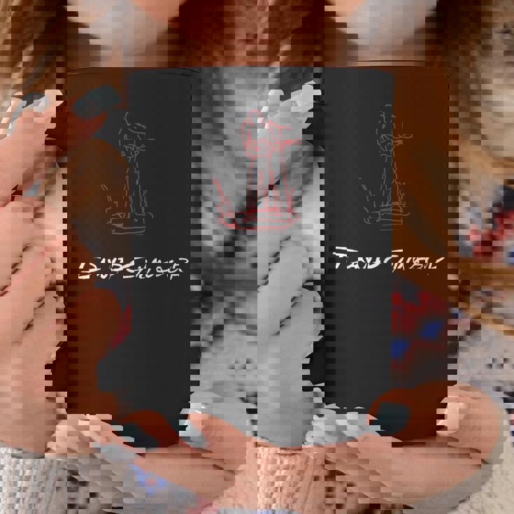 デヴィッド・ギルモア オン・ア・アイランド 赤と白のスケッチ コーヒーマグ 面白い贈り物