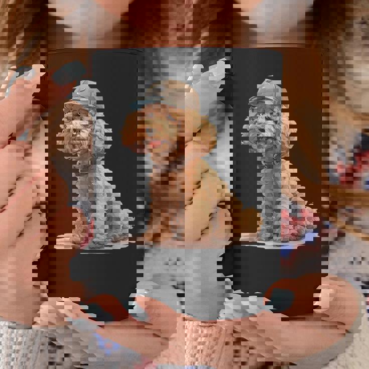 トイプードル 水彩 犬 野球帽 コーヒーマグ 面白い贈り物