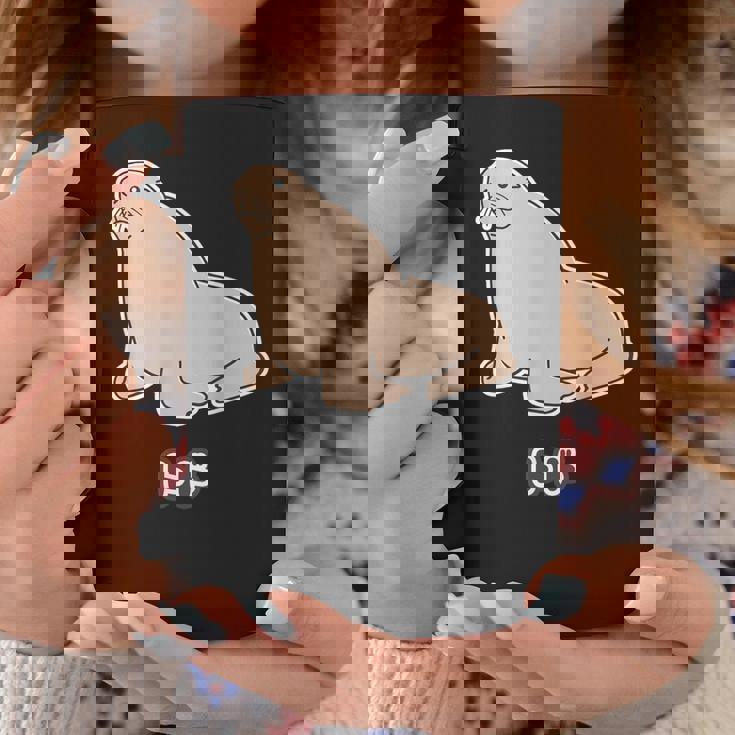 トド《ビッグ プリント》【どうぶつフレンズ】海・水族館の生き物 ゆるくてかわいい キャラクター イラスト コーヒーマグ 面白い贈り物