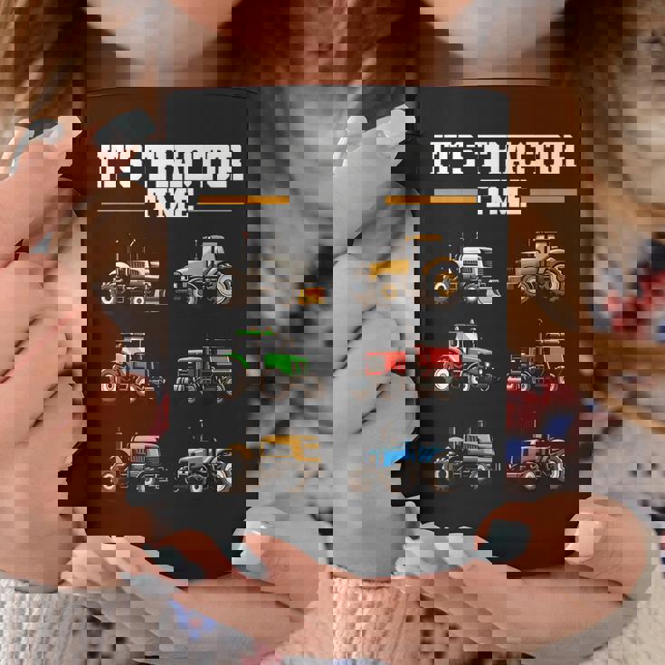 トラクター タイム 農業 男の子 キッズ 農家 農業 トラクター コーヒーマグ 面白い贈り物