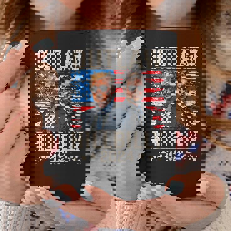 トランプ・ヴァンス'24 アウトロー・ヒルビリーアメリカ国旗ヴィンテージ コーヒーマグ 面白い贈り物