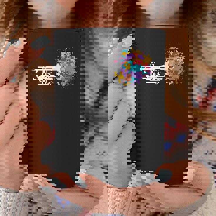 トランペット 女性 男性 音楽 教師 カラフル コルネット コルネティスト コーヒーマグ 面白い贈り物