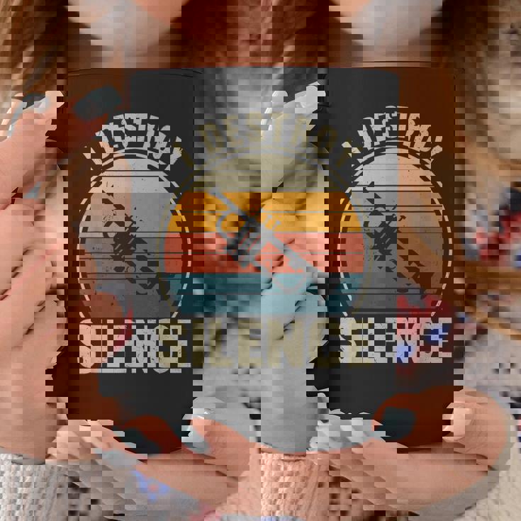 トランペット奏者 I Destroyilence Recto Trumpet Lovers コーヒーマグ 面白い贈り物