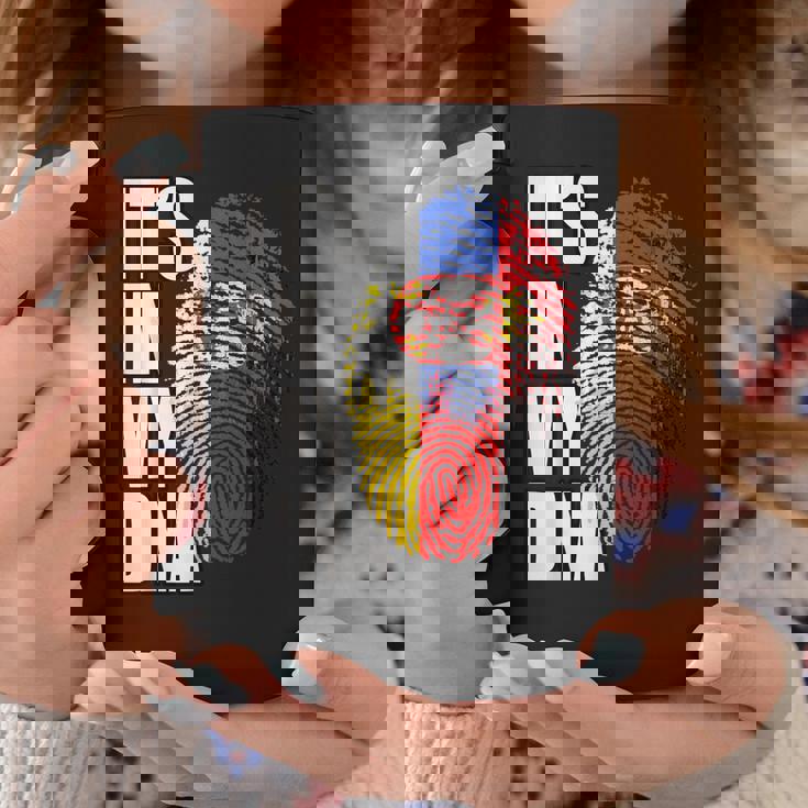 ドイツとセルビアのdna遺産フラグ コーヒーマグ 面白い贈り物