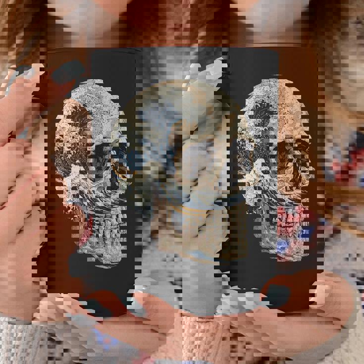 ドクロ 波 日本美術 海 コーヒーマグ 面白い贈り物