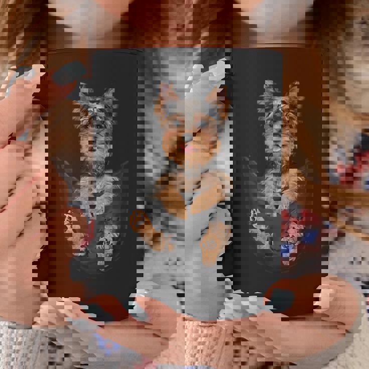 ドッグラバーズギフト ヨークシャーテリア ポケット入り 面白い犬の顔 コーヒーマグ 面白い贈り物