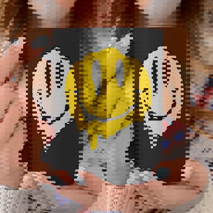 ドリッピースマイルイエロースマイルフェイスシャツ かわいい ハッピースマイルフェイス コーヒーマグ 面白い贈り物