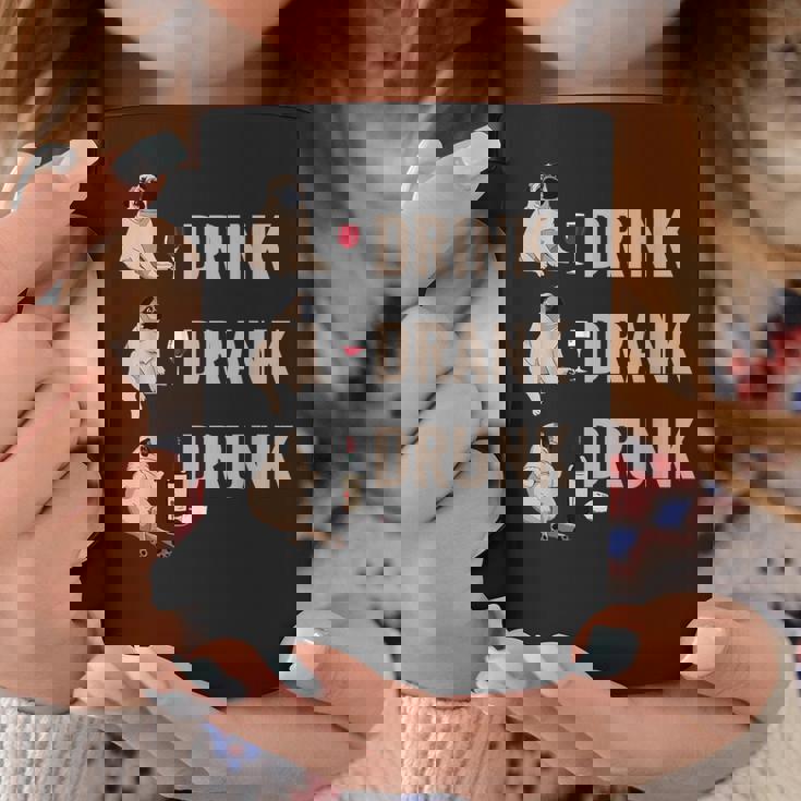 ドリンク 飲酒 パグ 飲酒 ワイン ミーム 面白い コーヒーマグ 面白い贈り物