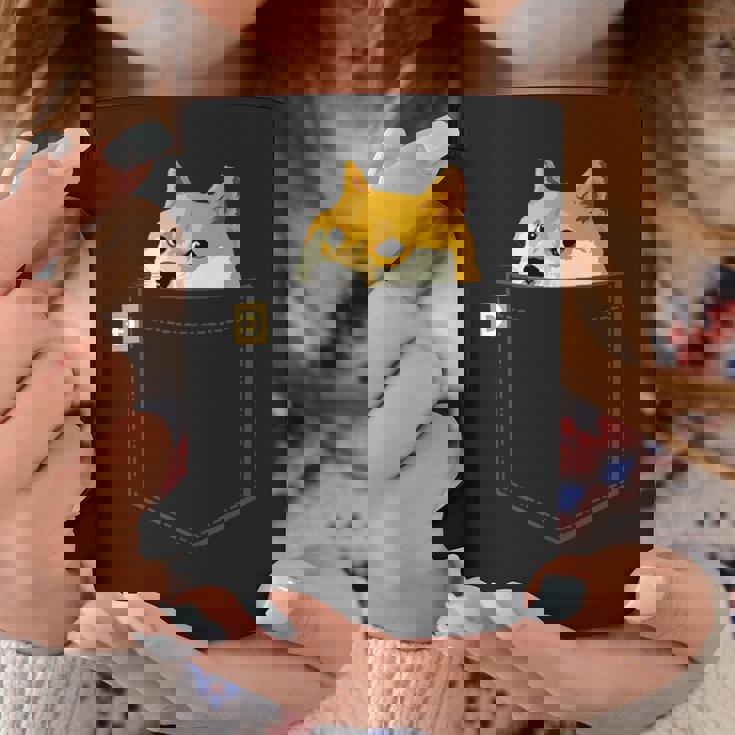 ドージコインシャツフェイクポケットシャツドージコイントゥザムーン コーヒーマグ 面白い贈り物