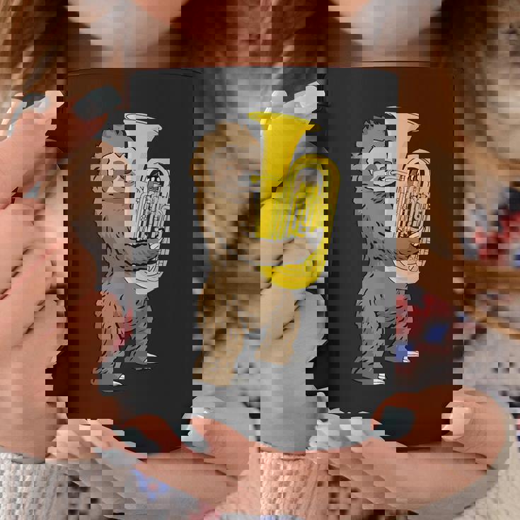 ナマケモノ 恋人 チューバ プレーヤー ミュージック ビッグバンド チューバ コーヒーマグ 面白い贈り物