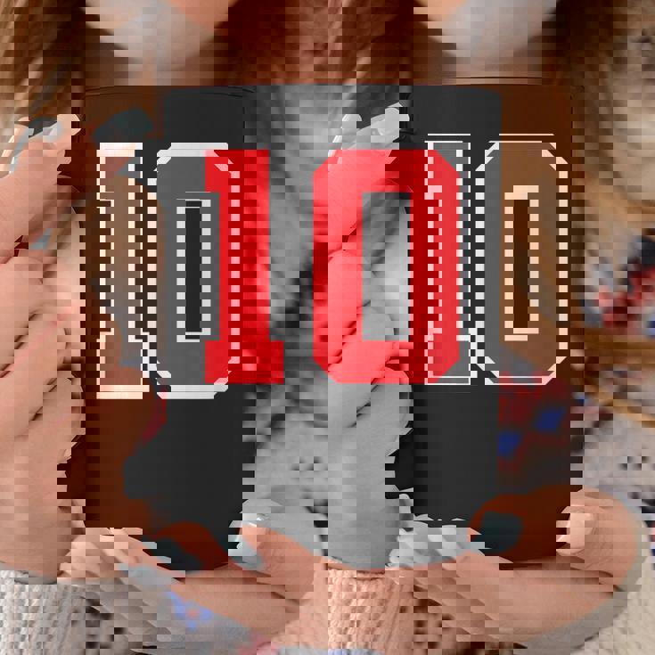 ナンバー10 スポーツジャージ 誕生日 年齢 ラッキーナンバー レッド ホワイト コーヒーマグ 面白い贈り物