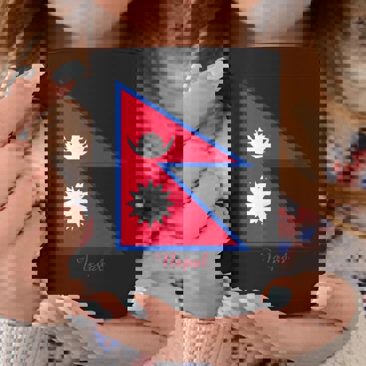 ネパールのネパール国旗のお土産。 コーヒーマグ 面白い贈り物