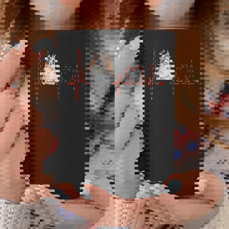 ノルウェージャンフォレストキャットハートビートekg ファニーアイラブマイキャット コーヒーマグ 面白い贈り物