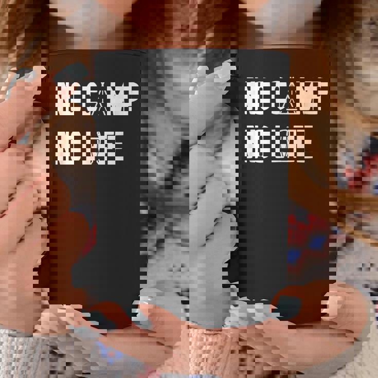 ノーキャンプノーライフ キャンプ好き アウトドア好き アウトドア趣味 クール キャンプ テント コーヒーマグ 面白い贈り物