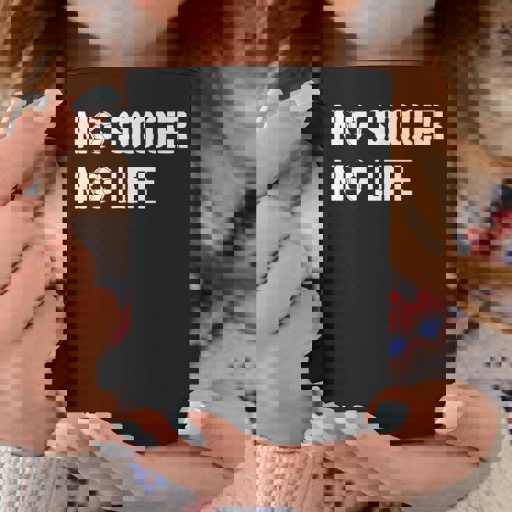 ノーサッカーノーライフ サッカー好き アウトドア好き フットサル好き クール サッカーサークル フットサル サッカー コーヒーマグ 面白い贈り物