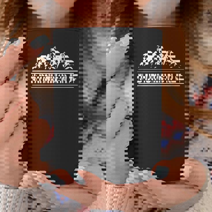 ノーマウンテンノーライフ ロッククライミング エイドクライミング フリークライング アルパインクライミング 登攀 登山 コーヒーマグ 面白い贈り物