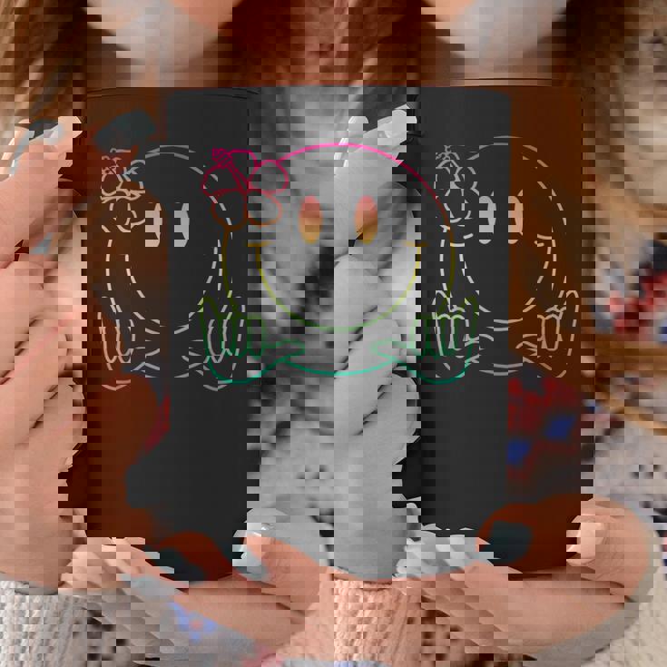 ハイビスカス シャカ スマイルフェイス レインボー ハッピーフェイス アロハ ハワイアン コーヒーマグ 面白い贈り物