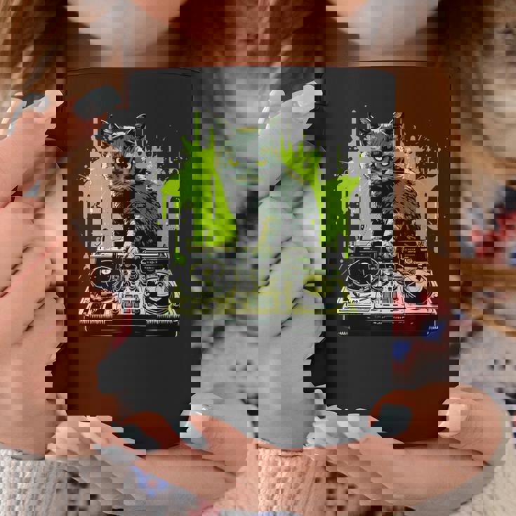 ハウスキャット レインボー Dj 猫 キティ コーヒーマグ 面白い贈り物