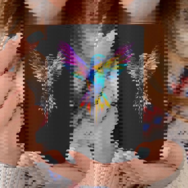 ハチドリ カラフル アート 動物 グラフィック 鳥 ハチドリ コーヒーマグ 面白い贈り物