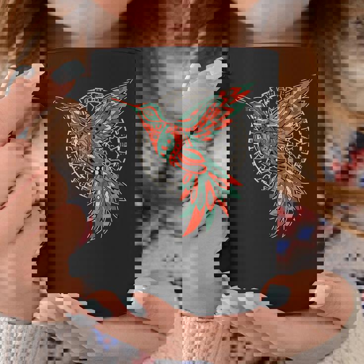 ハミングバード・トライバル・アート ネイティブアメリカン・インディアン・インディジナス コーヒーマグ 面白い贈り物