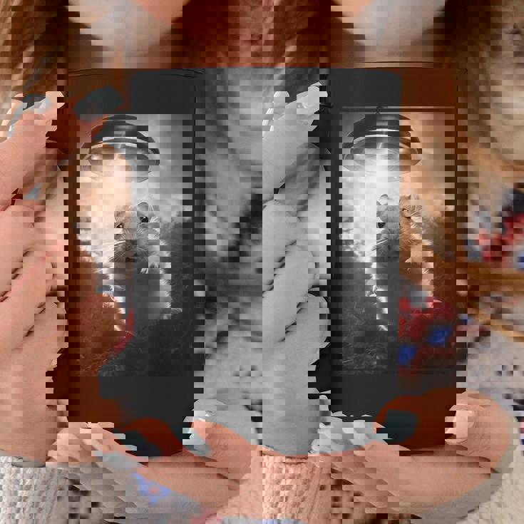 ハムスターを追うufo、クレイジーな動物、面白いハムスター コーヒーマグ 面白い贈り物