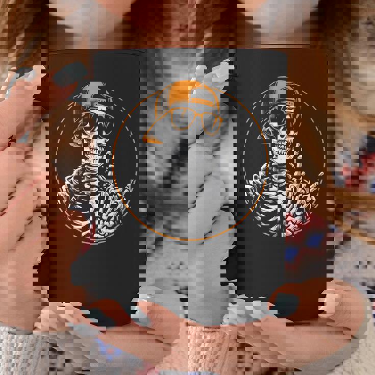 ハロウィン スケルトン ロックハンド ロッカー メンズ ボーイズ ロックミュージック コーヒーマグ 面白い贈り物