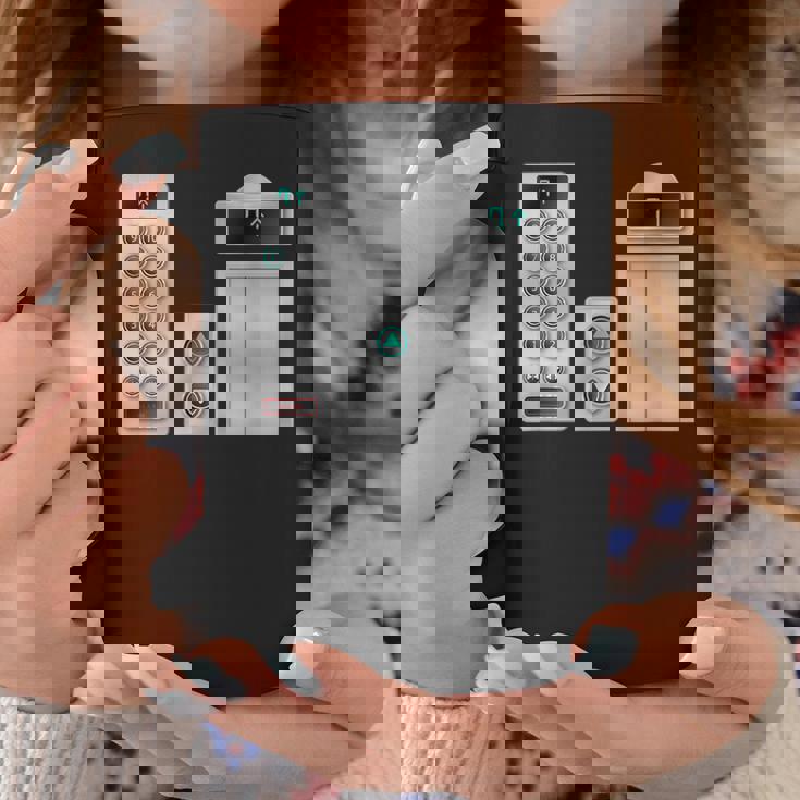 ハロウィンコスチューム、クールなエレベーターボタンアート コーヒーマグ 面白い贈り物