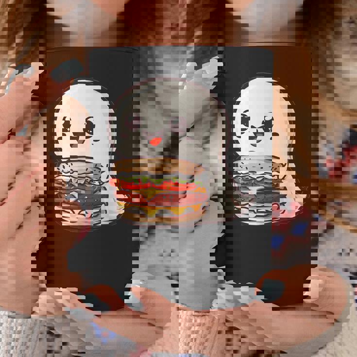 ハンバーガーとかわいいおばけ コーヒーマグ 面白い贈り物