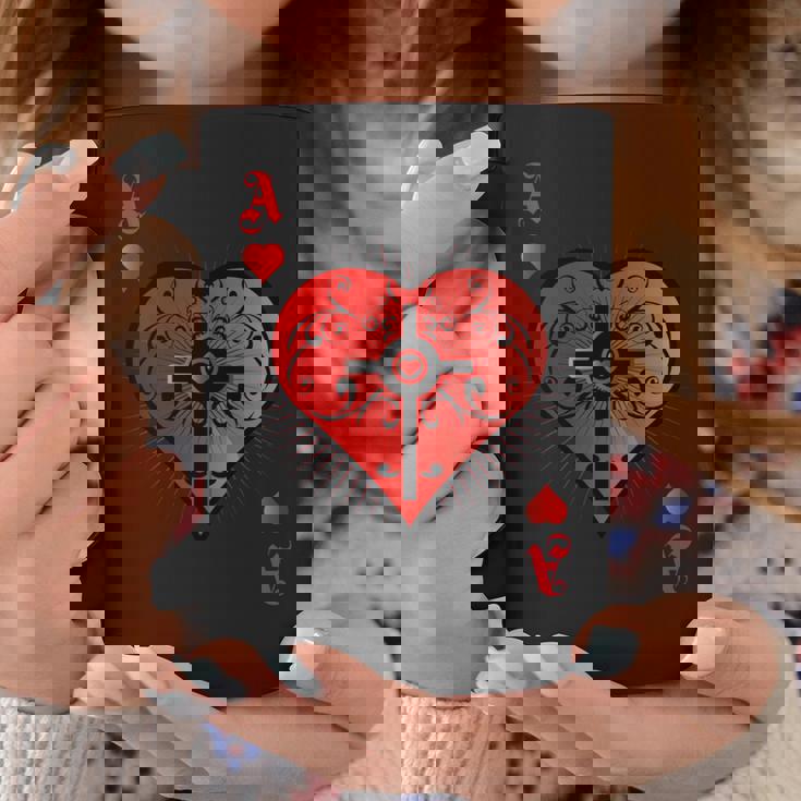 ハートポーカーエースi テキサスホールデムカジノカードケース ポーカー 長袖tシャツ コーヒーマグ 面白い贈り物