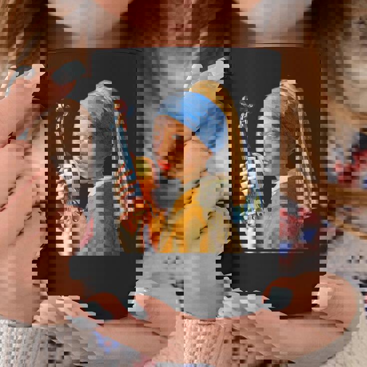 バイオリン 楽器 面白いtシャツ フェルメール かわいい メンズ 子供 おもしろ 服 グッズ ネタ 音楽 コーヒーマグ 面白い贈り物