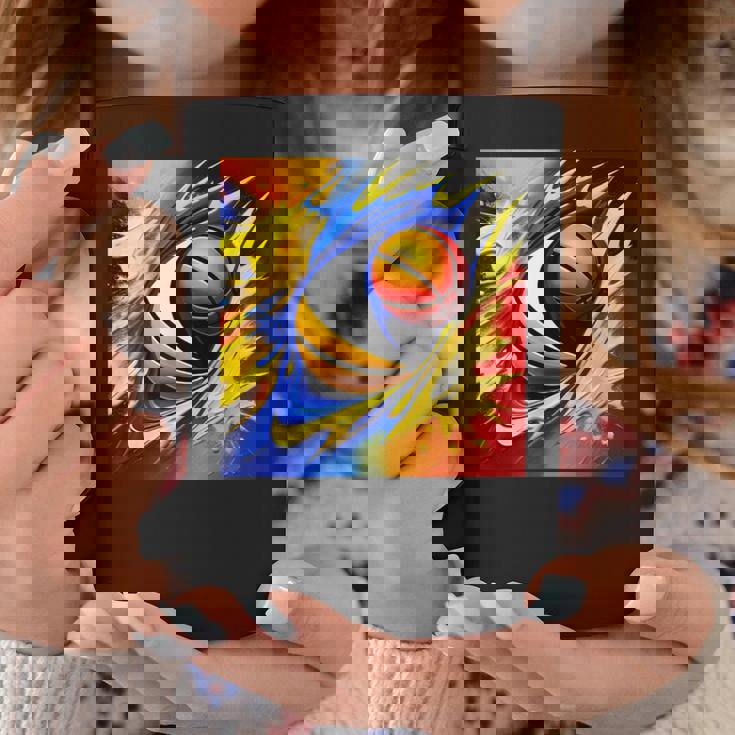 バスケットボール チーム スポーツ カラフル ボール バスケットボール愛好家 コーヒーマグ 面白い贈り物