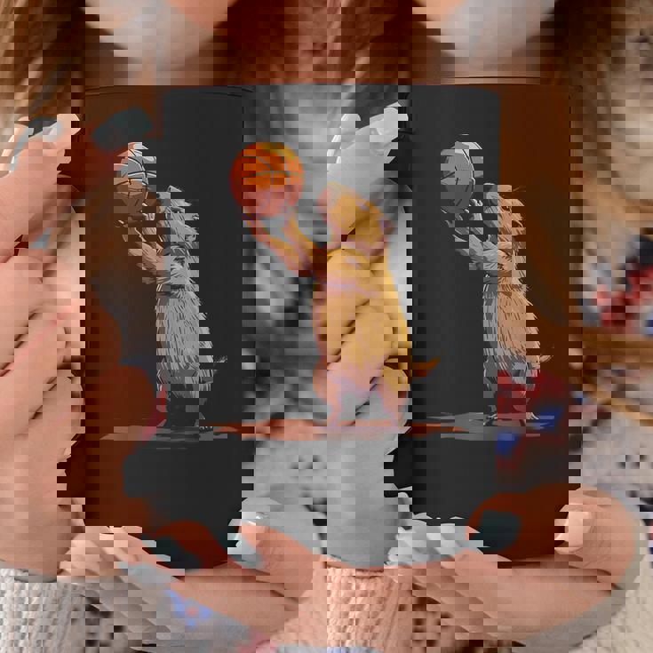 バスケットボール ドローイング バスケットボール 恋人 カピバラ 動物 アート コーヒーマグ 面白い贈り物