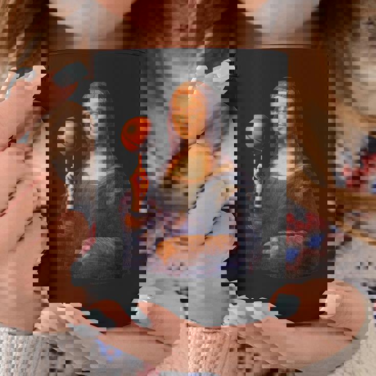 バスケットボール バスケ 面白tシャツ モナリザ おもしろ ネタ 服 おもしろグッズ バスケ部 コーヒーマグ 面白い贈り物