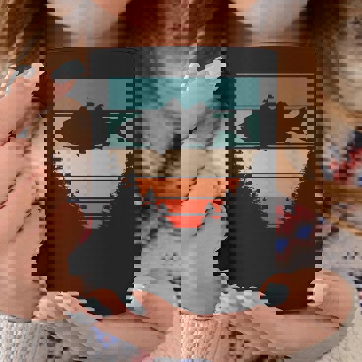 バス釣り森レトロオオクチバスフィッシャーマン コーヒーマグ 面白い贈り物