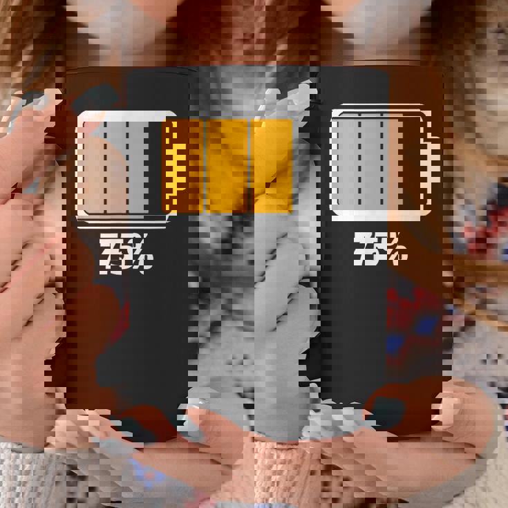 バッテリー75残り75バッテリーフルtシャツバッテリー低 コーヒーマグ 面白い贈り物