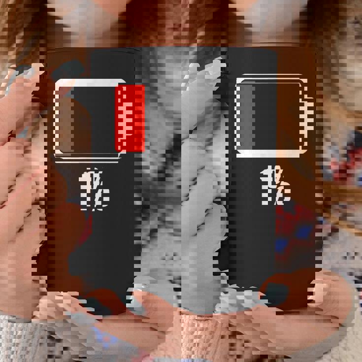 バッテリー残り1バッテリーデッドtシャツバッテリー低下 コーヒーマグ 面白い贈り物